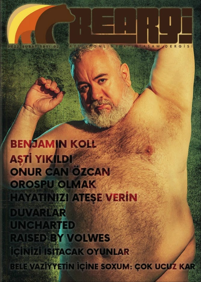 Benjamin Koll on the cover of Beargi Magazine